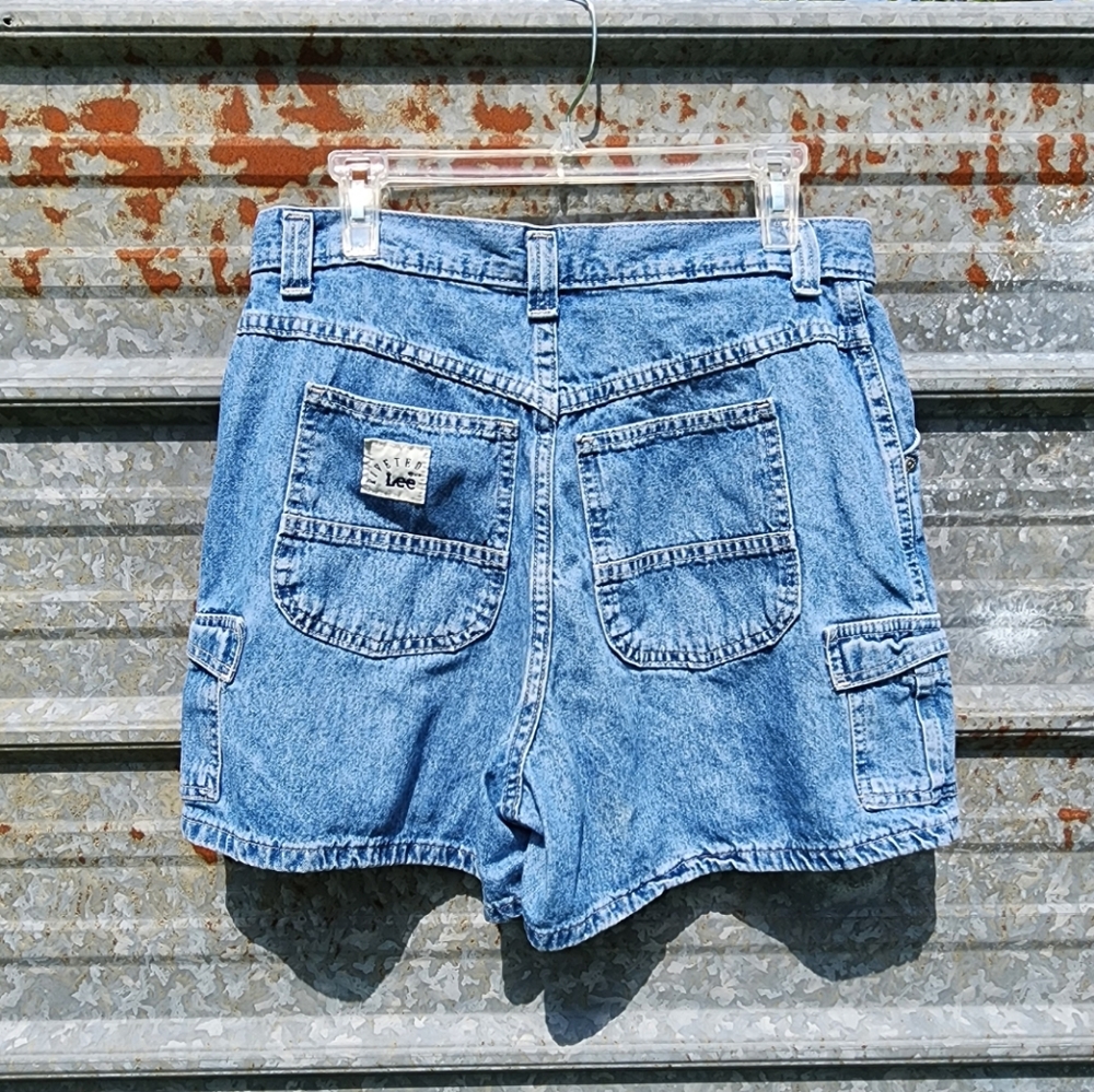VINTAGE Riveted Lee Denim Carpenter Shorts